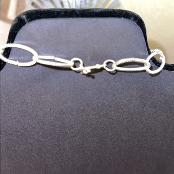 12" Chain Link Black Silver Beaded Necklace and Earring Set - Picture 4 of 5